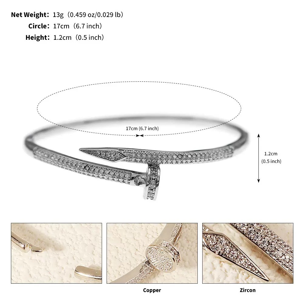 Wide round three-row crystal bracelet, metal snap clasp