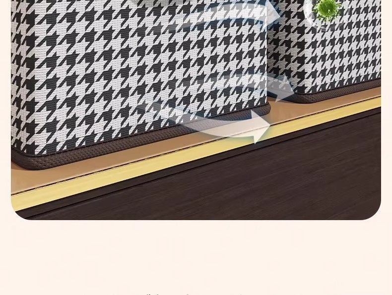 Houndstooth clothing storage box with compartments