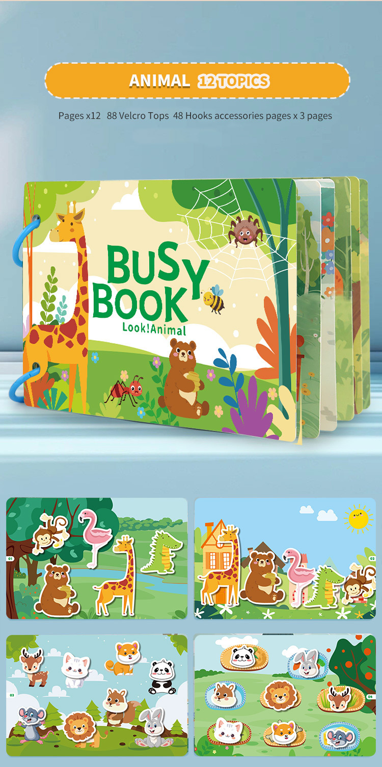 Stilles Aktivitätsbuch für Kinder - zum Reißen und Kleben