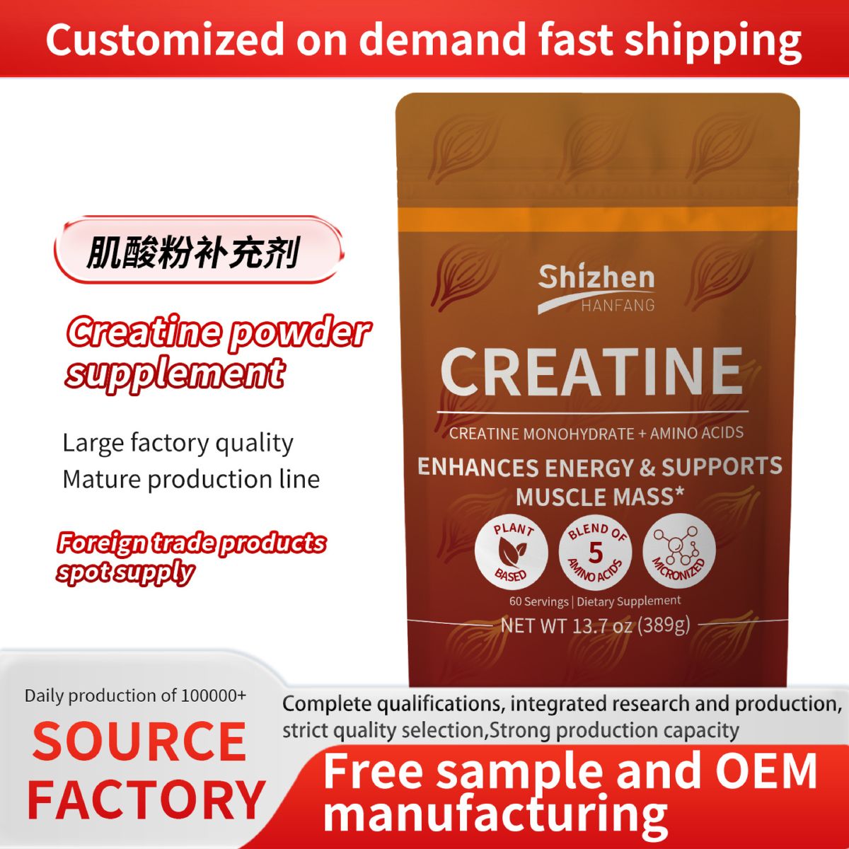 Kreatin-Pulver Supplement