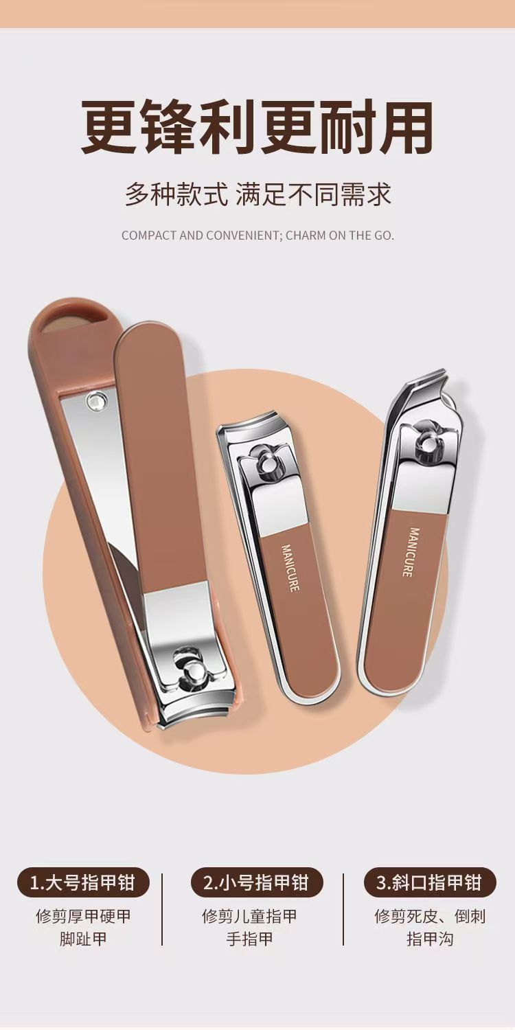 Nagelschneidset tragbar mit Spritzschutz
