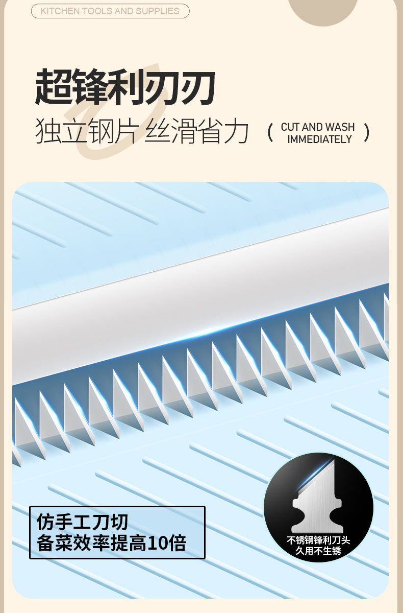Multifunctional vegetable cutter with potato shredder, commercial