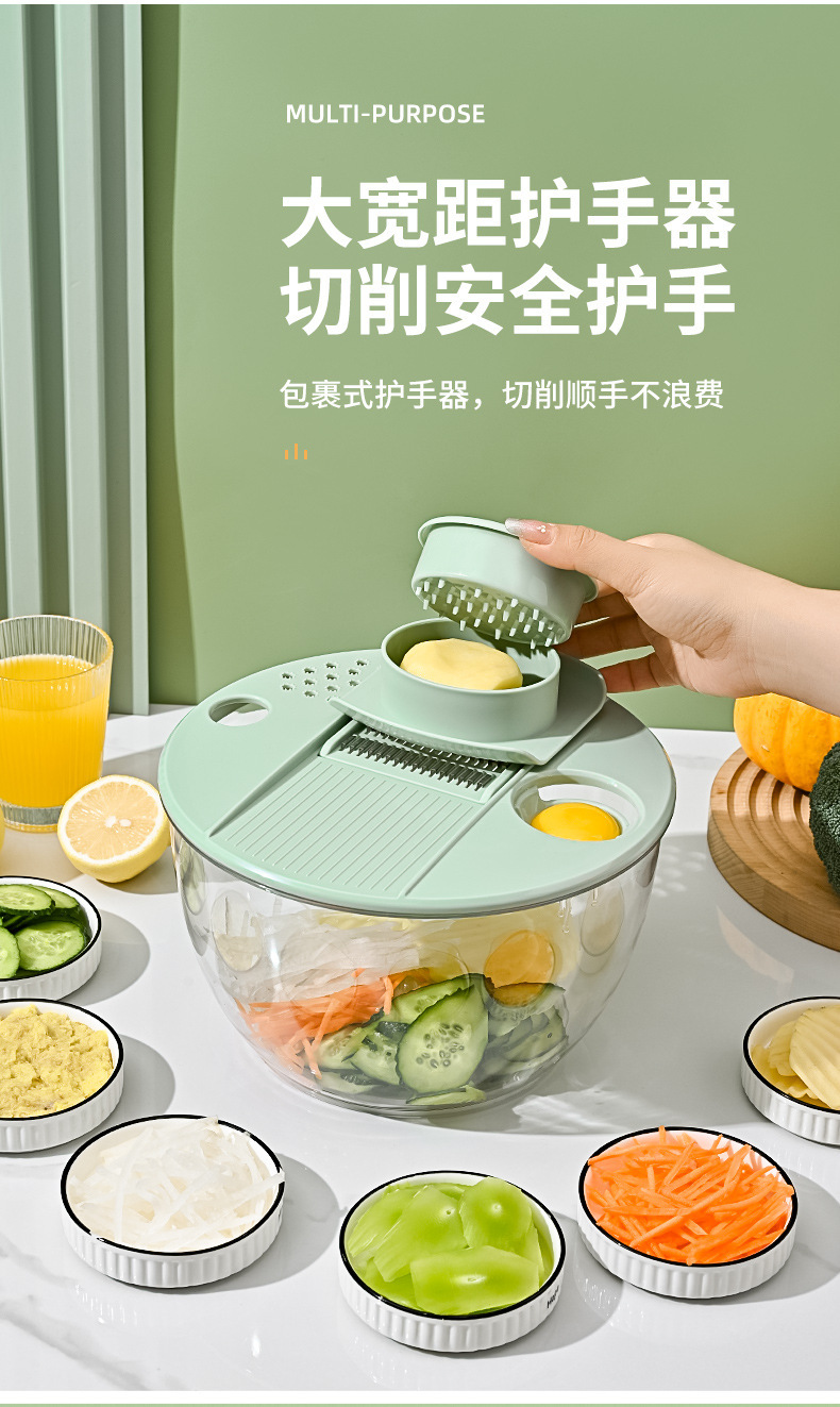 Vegetable Spiralizer and Cutter, Salad Spinner