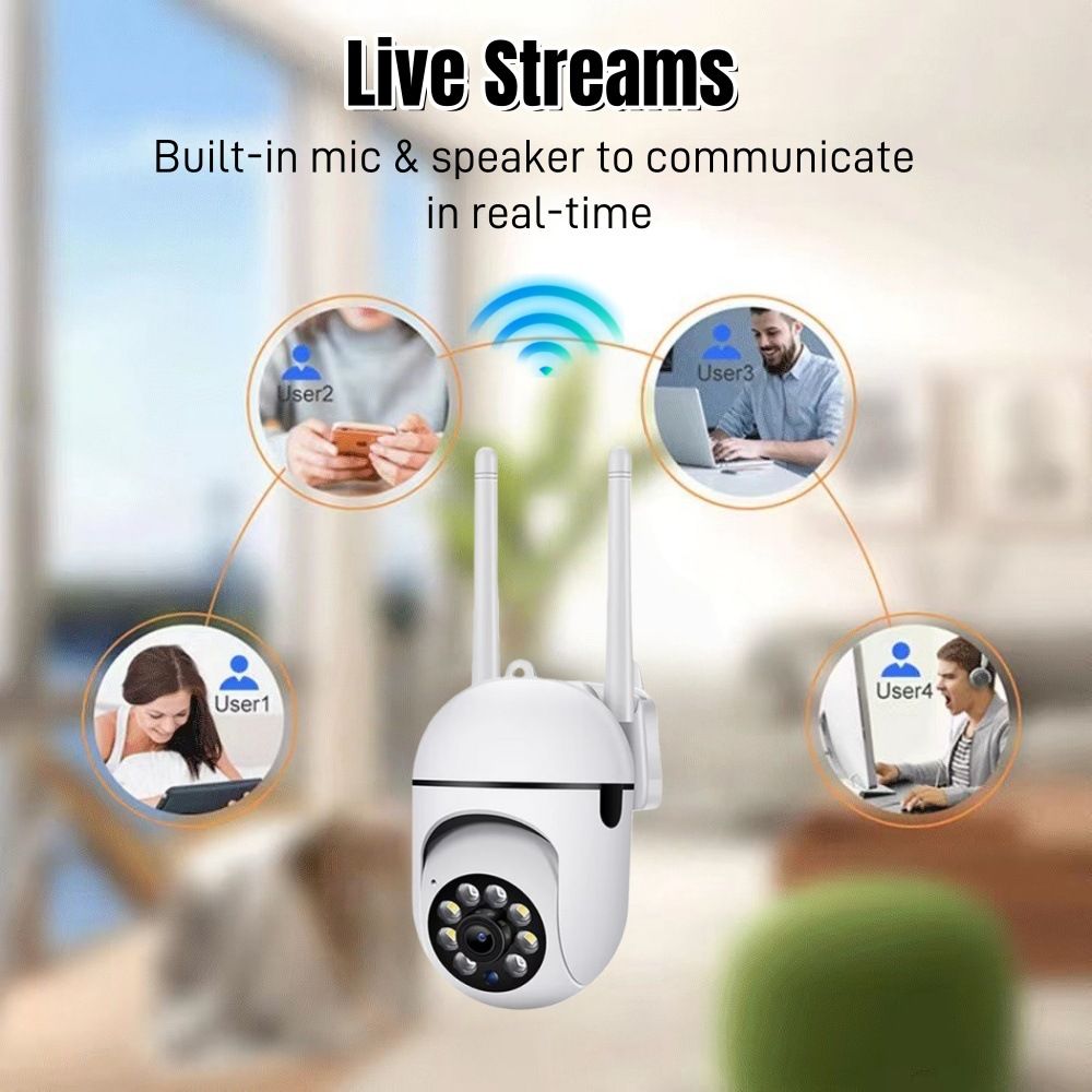 WiFi gözetleme kamerası, gece görüşü, panoramik