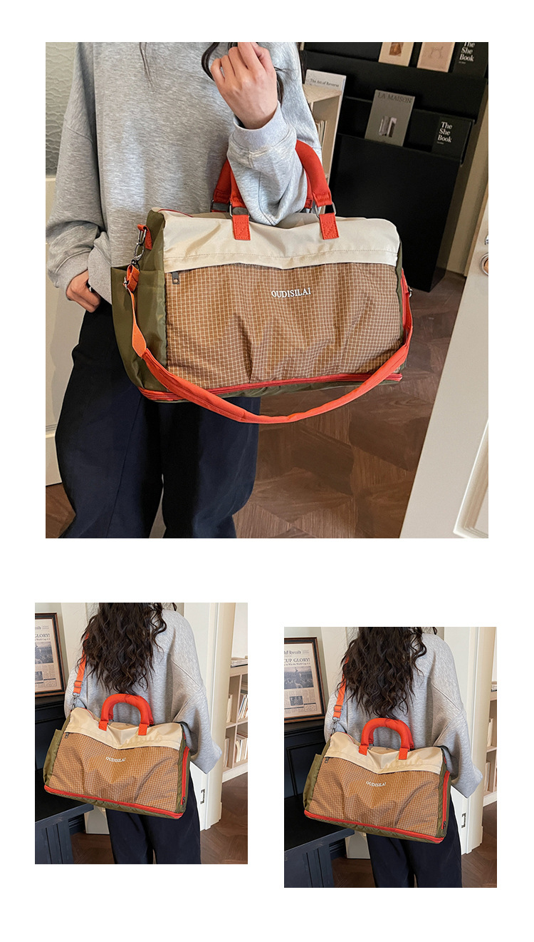 Expandable travel bag with shoe compartment, wet-dry separation