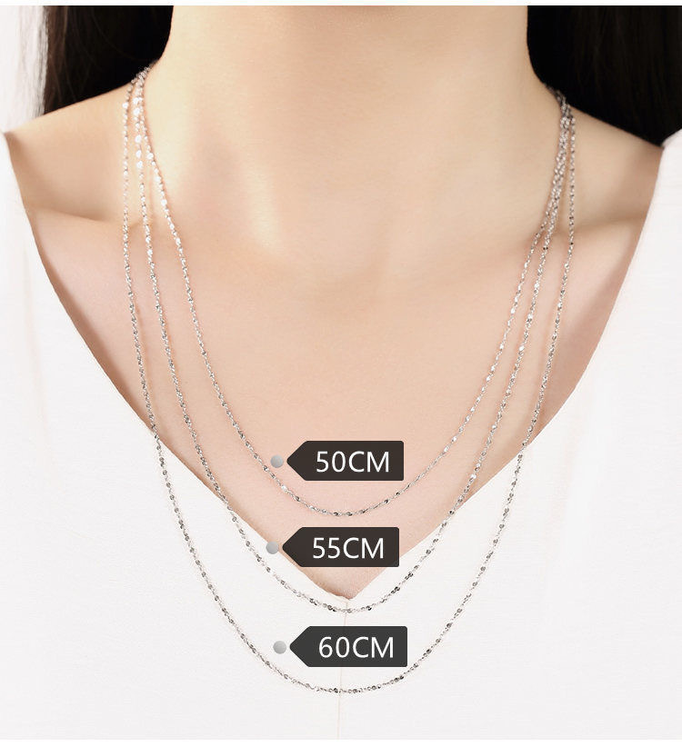 S925 sterling silver necklace, O-shaped box, snake bone chain