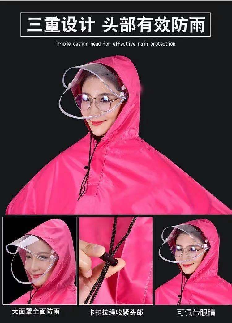 Motorrad-Poncho-Regenmantel, verstärkt