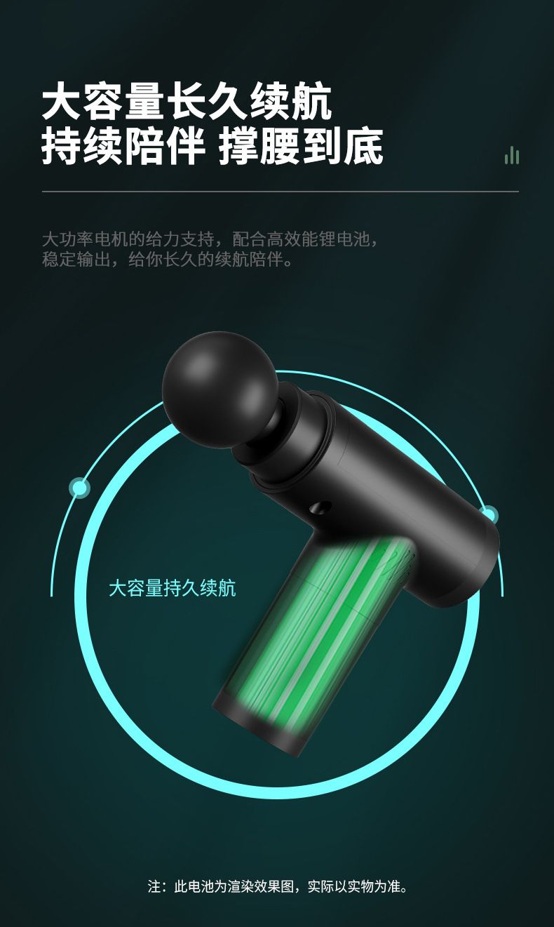 全球跨境经典迷你款机械按键筋膜枪健身棒按摩棒筋膜枪 跨境专享