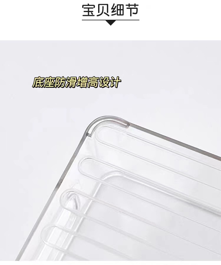 Acrylic desktop storage box, transparent, for cosmetics and skincare
