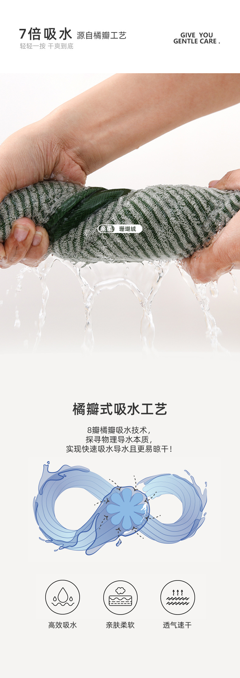 Pure cotton towel 32-strand thick quick-dry large bath towel