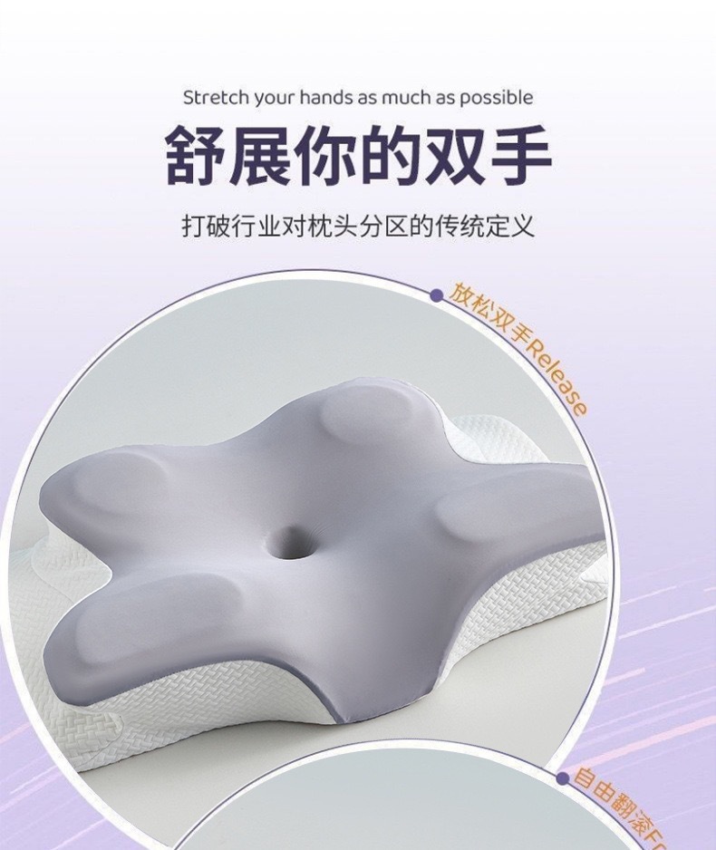Memory-Foam-Nackenkissen, Schmetterlingsform, Halswirbelstütze