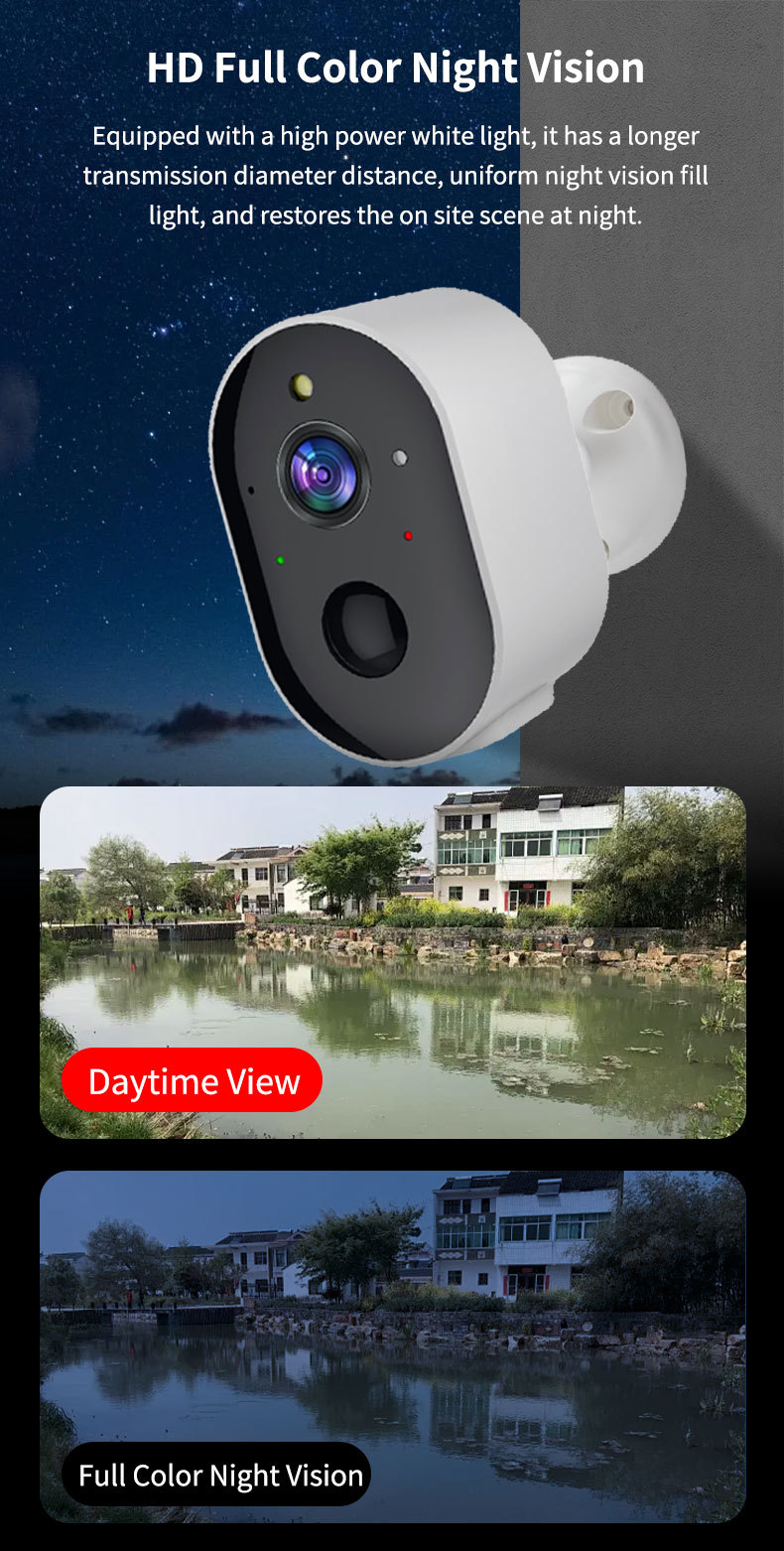 Tuya smart 4G outdoor camera, color night vision, AI detection