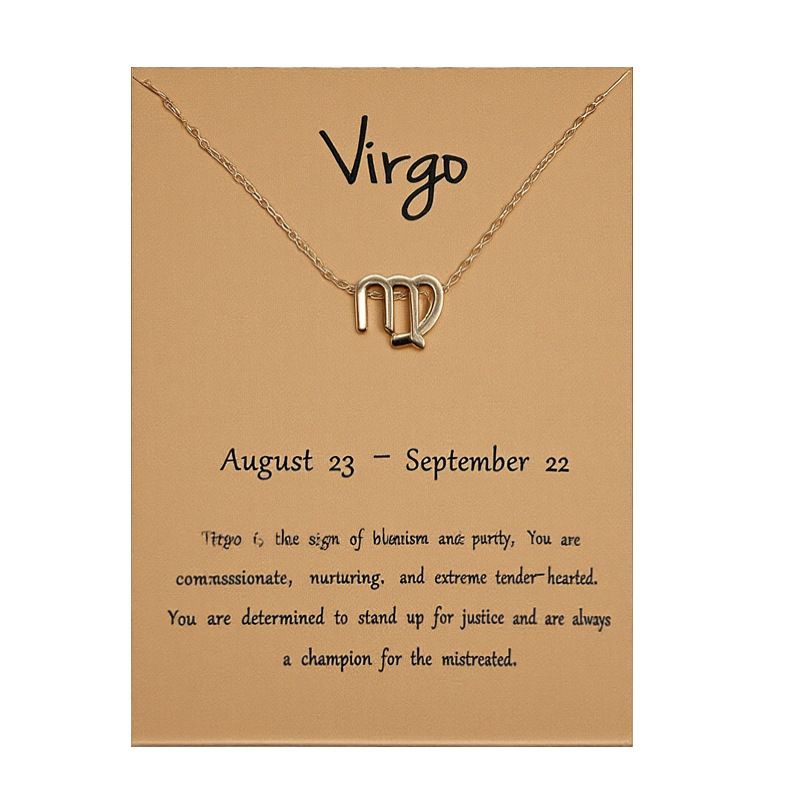 Twelve zodiac pendant necklace, silver, galaxy design