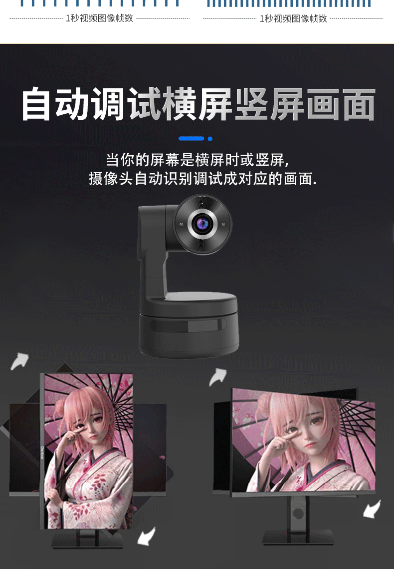 4K USB web camera for live streaming and video conferencing