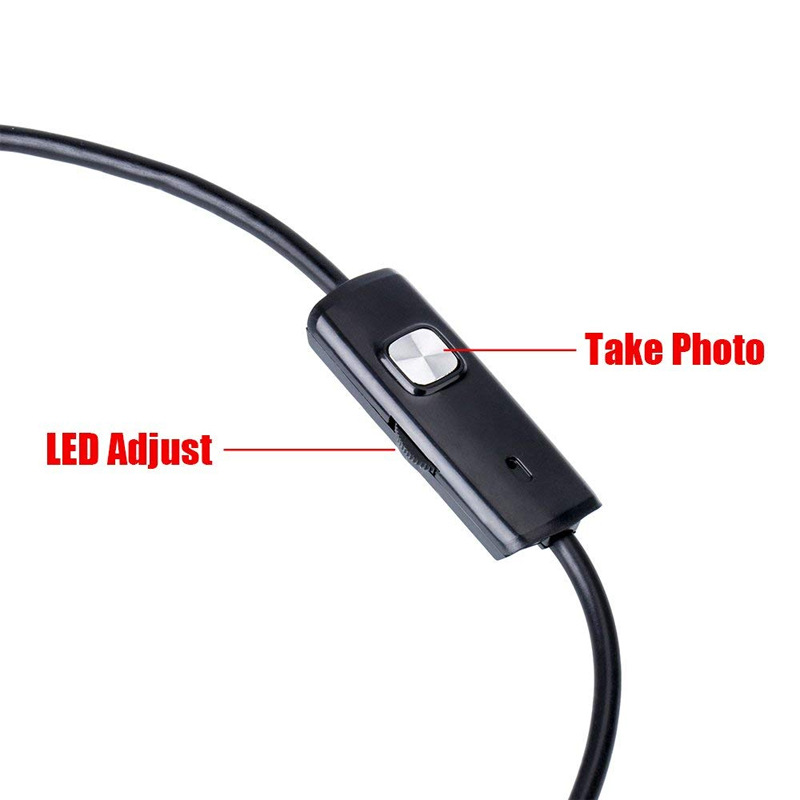 Endoscope, USB, 1 meter rigid cable, 5.5mm probe