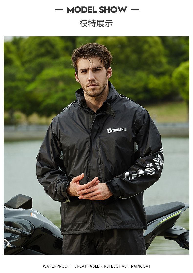 Blauer Löwe Regenmantel-Anzug reflektierend Motorrad Fahrrad