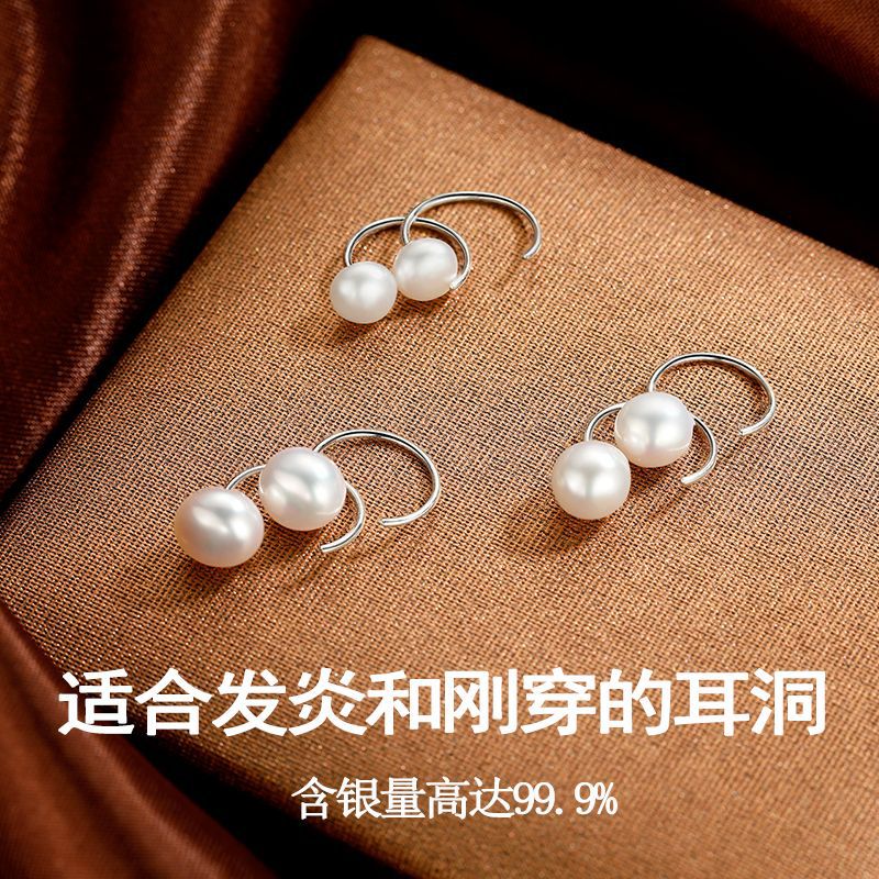 S999-Silber-Zirkonia-Ohrringe, minimalistisches Design