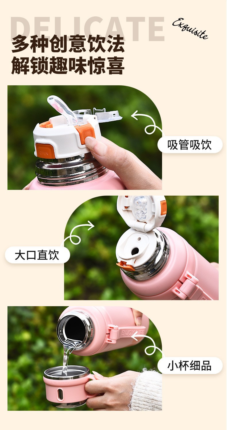 Thermal water cup, 316 stainless steel, portable