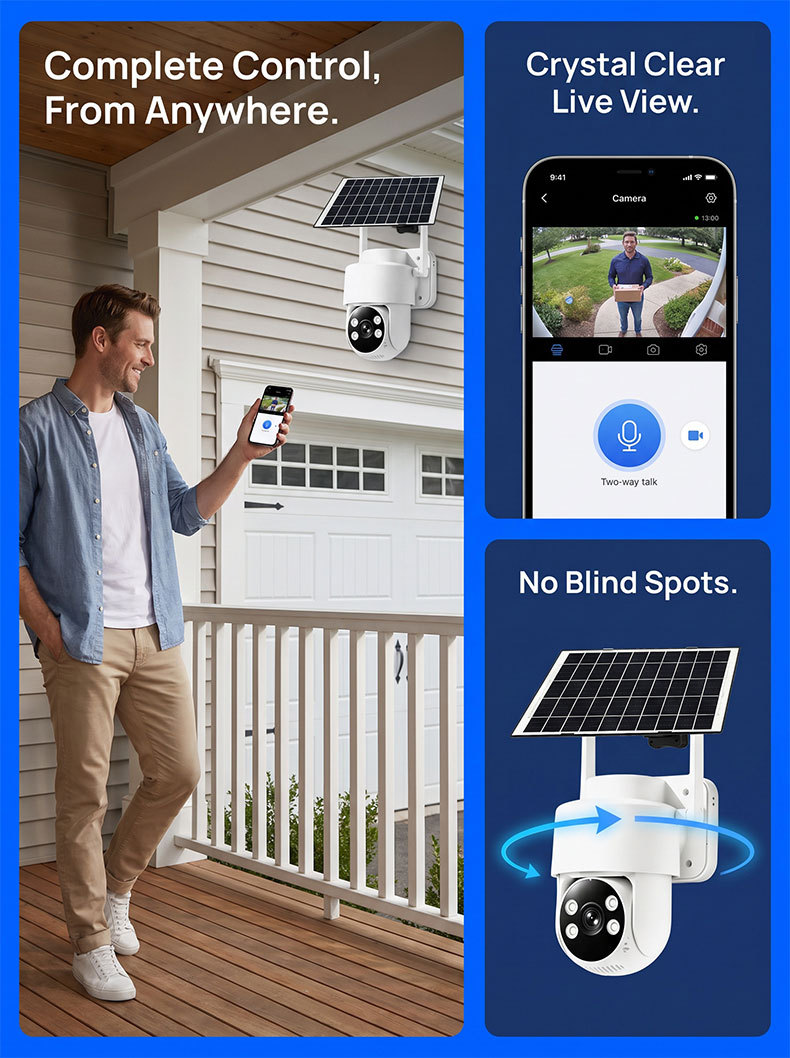 Yoosee 4G solar surveillance camera, large capacity, waterproof
