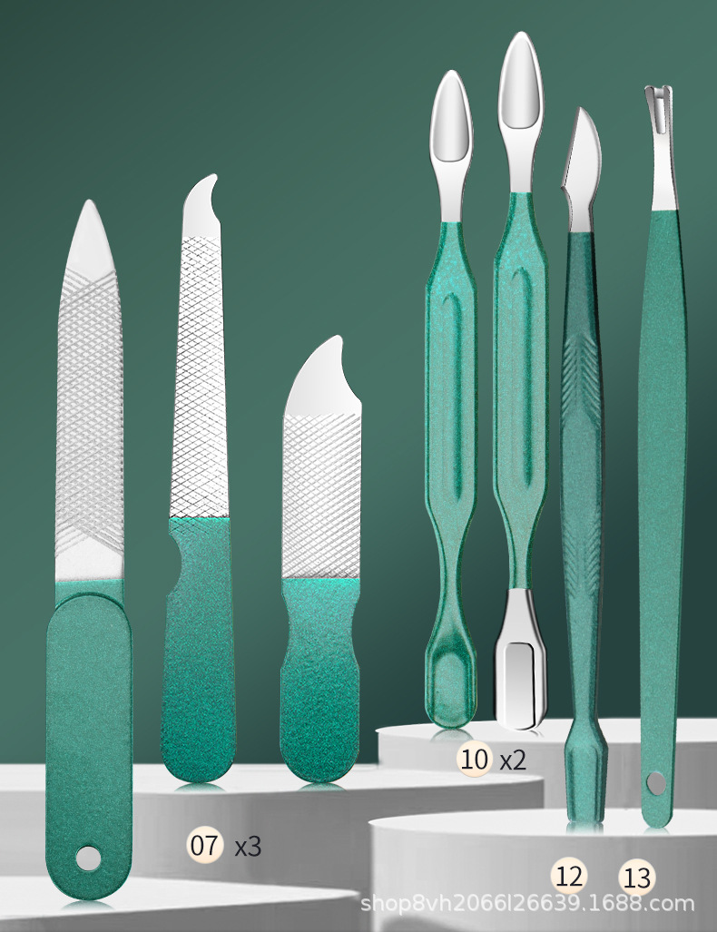 35-Piece Stainless Steel Nail Clipper Set with Zipper
