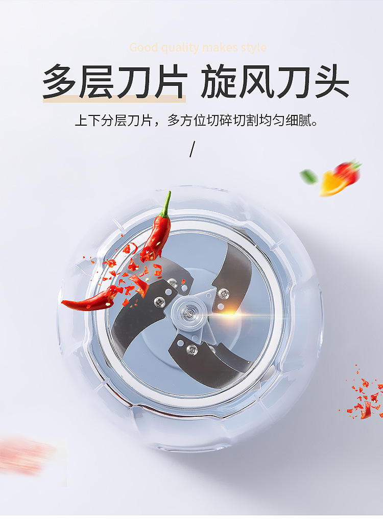 Kitchen Pull-String Food Chopper Large Capacity