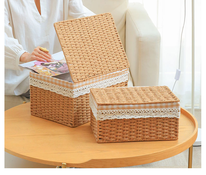 Japanischer Rattan-Aufbewahrungsbox, faltbar
