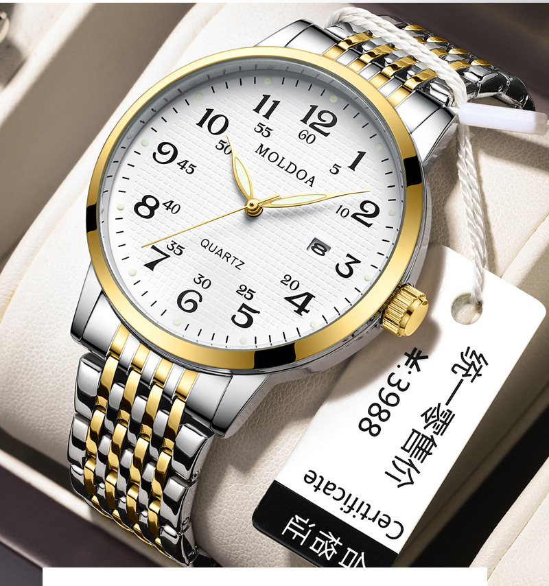 Men's hollow watch, mechanical design, luminous, waterproof