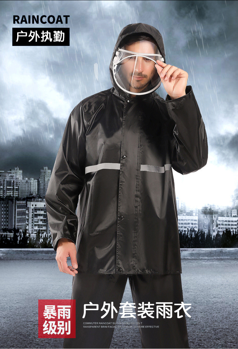 Zweiteilige reflektierende Regenjacke Erwachsene