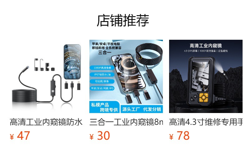 3-in-1 5.5mm Smartphone-Endoskop mit HD-Kamera