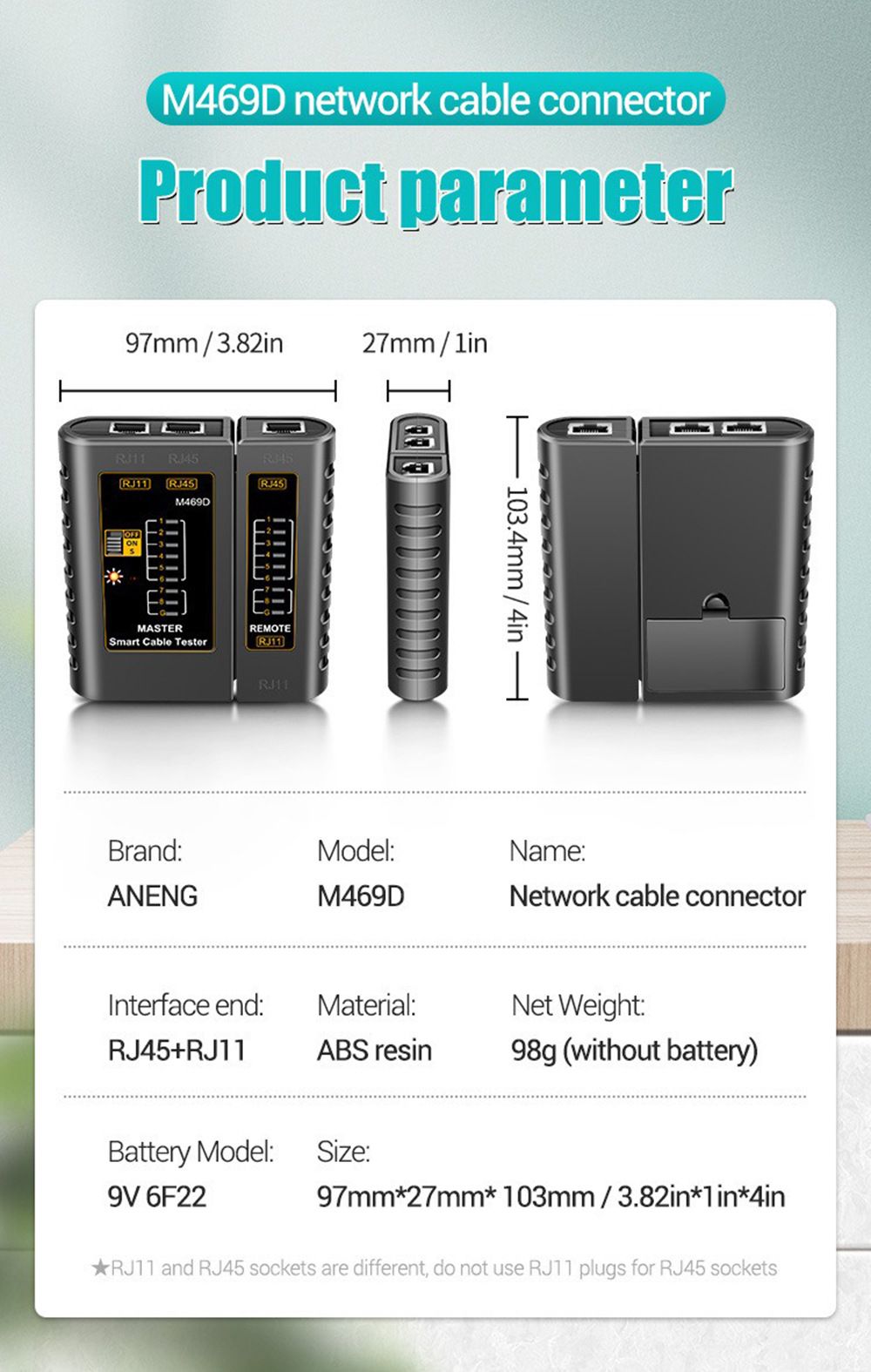 Ağ kablosu test cihazı, çok fonksiyonlu tester