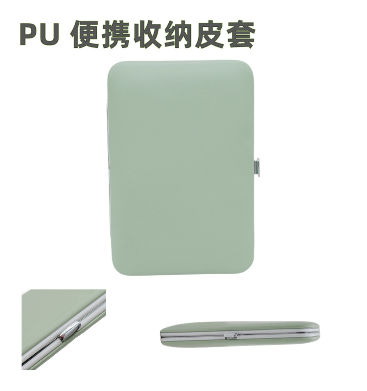 Manicure pedicure set, matcha green, 18-piece