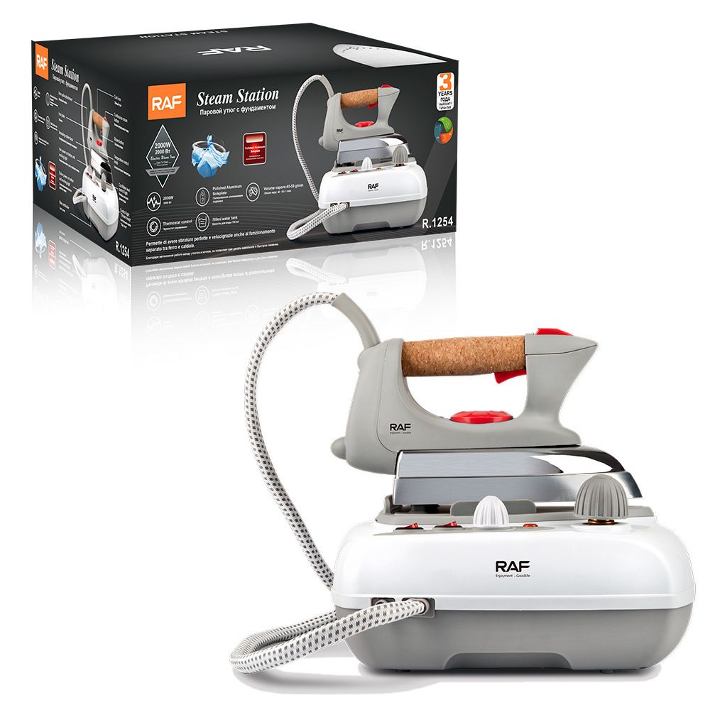 Buhar ütüsü, 2000W, alüminyum tabanlı, AB standardı