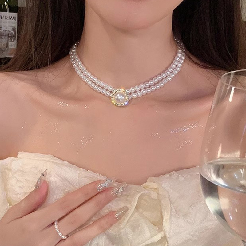 Strass-Quasten-Halskette, edles Design Schlüsselbein-Kette