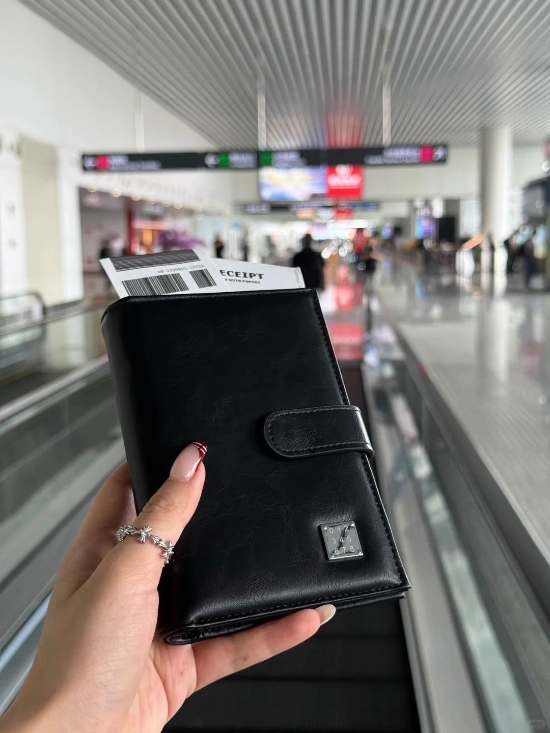 Kadın pasaport cüzdanı çok işlevli bilet banknot bölmesi