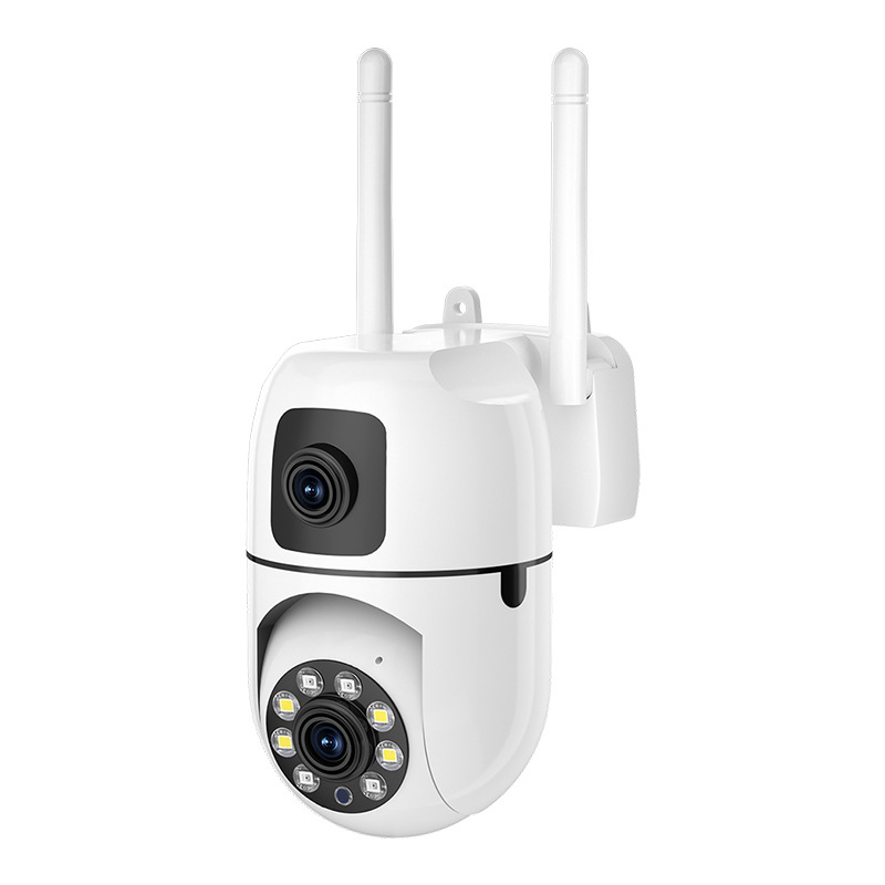 Giriş kapısı gözetim kamerası, çift lens, gece/gündüz tam renkli, kayıtlı
