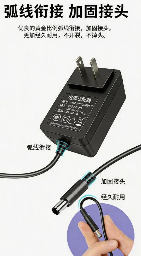12V 2A gözetim güç kaynağı adaptörü, 24W, sertifikalı