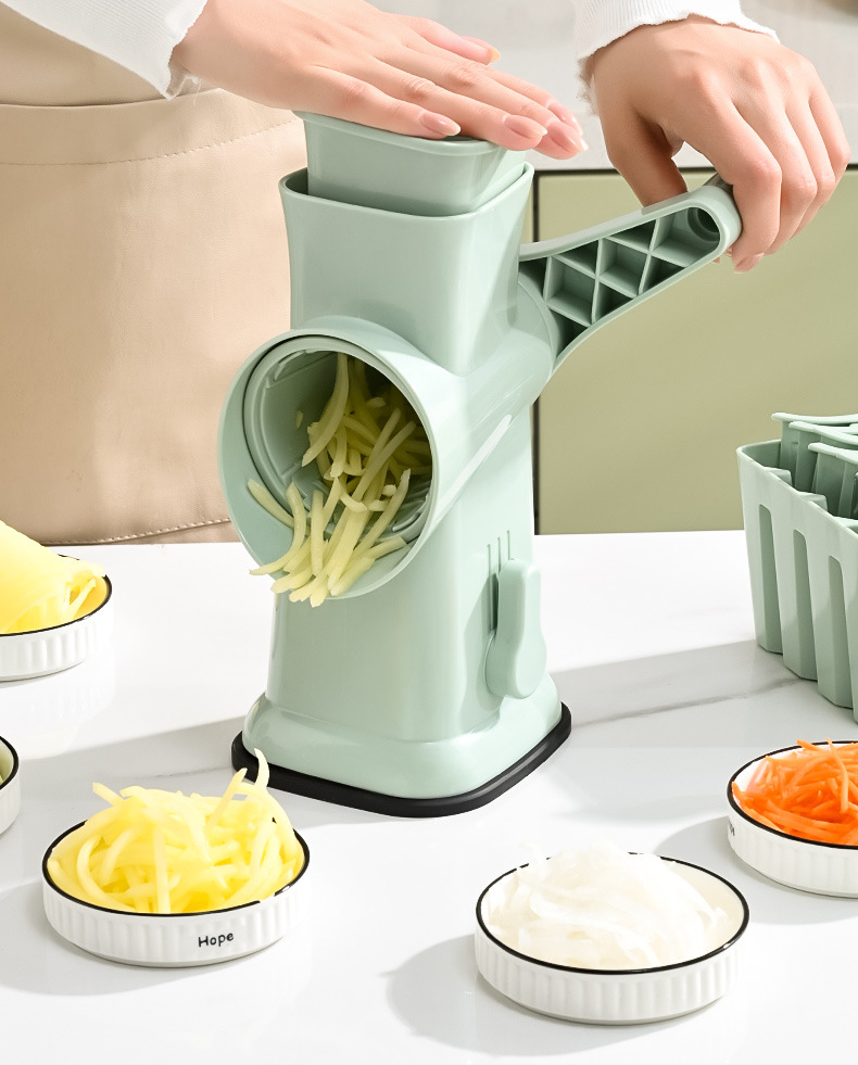 Drum vegetable slicer multifunctional hand-crank potato slicer