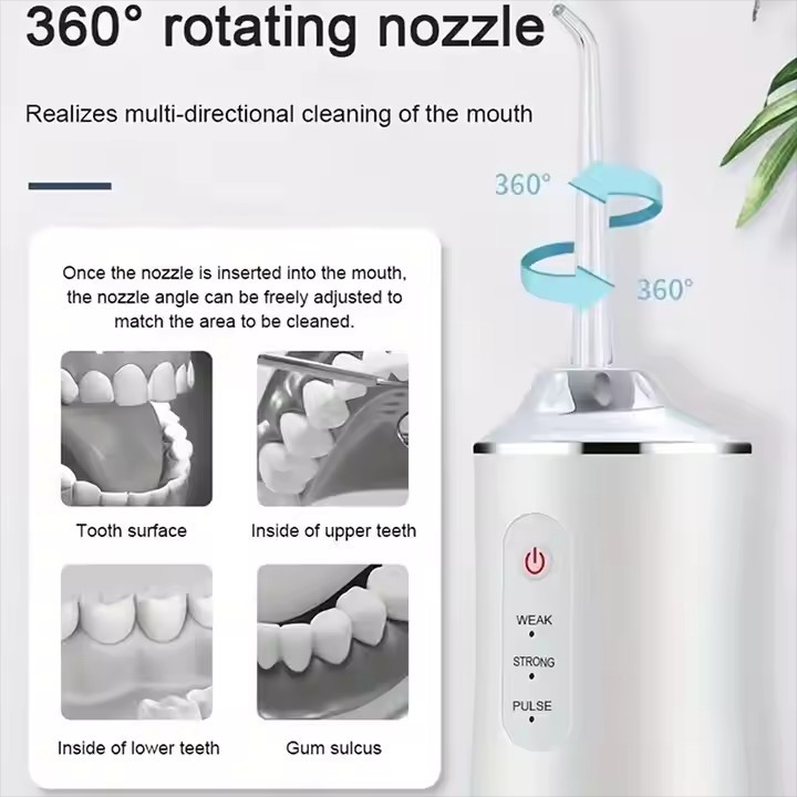 Portable electric oral irrigator, tartar remover