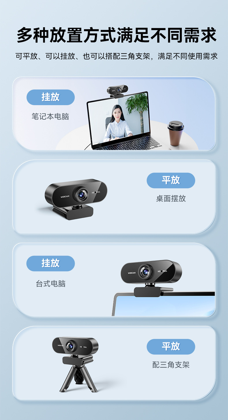 1080P HD-USB-Webcam für Desktop und Laptop