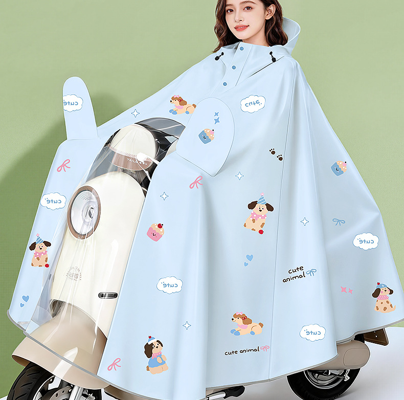 E-bike raincoat, thickened one-piece full body protection