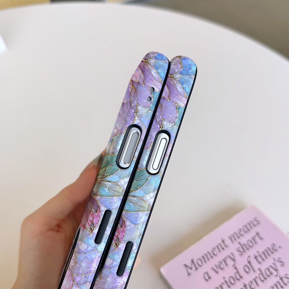 iPhone 17 Pro Max case, colorful window, peony design, 2-in-1, magnetic