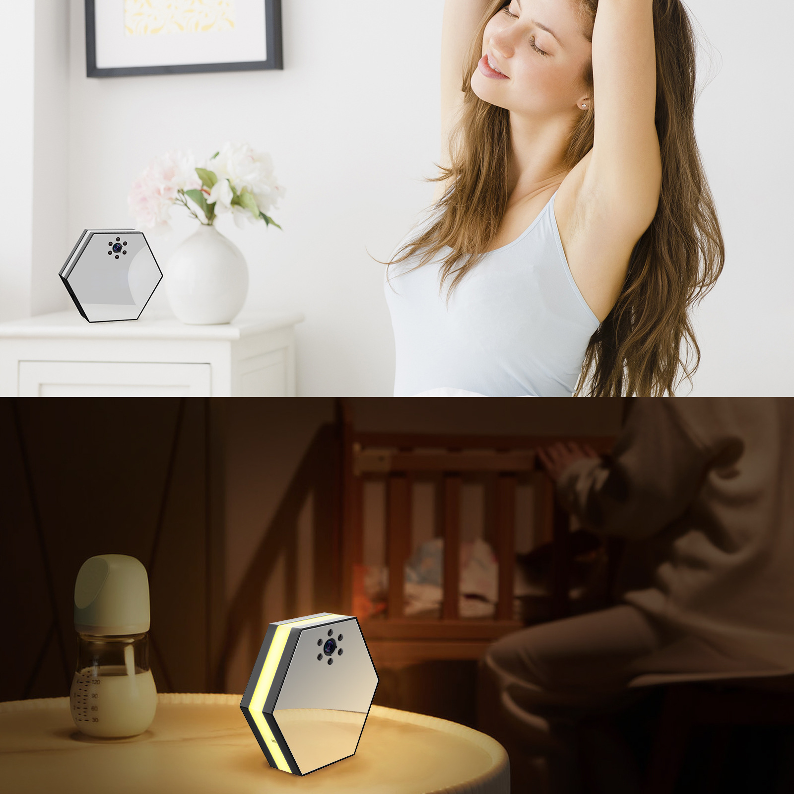 RGB atmosfer ışığı kamera, WiFi, HD, gece görüşü