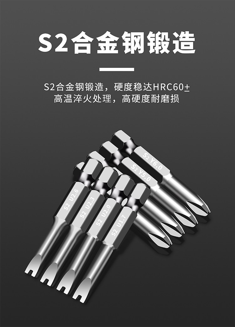 Specialty screwdriver bit set, triangle, Y, U shape, magnetic