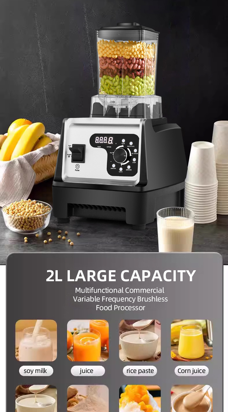 Yüksek güçlü ev blender buz kırıcı ve meyve sıkacağı