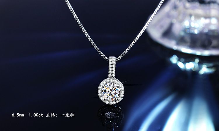 S925 Sterlingsilber Moissanit Ring Ohrring Halskette Set