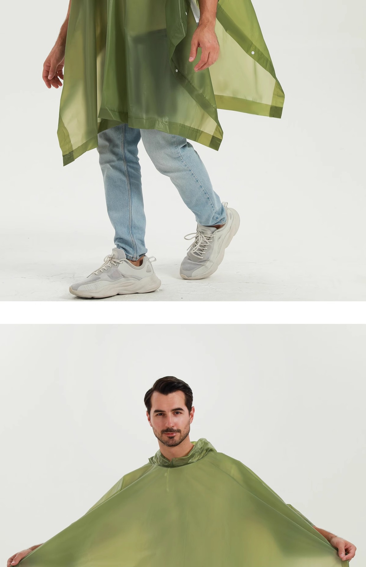 Raincoat cape, disposable, multi-purpose, full-body, 3-in-1, outdoor