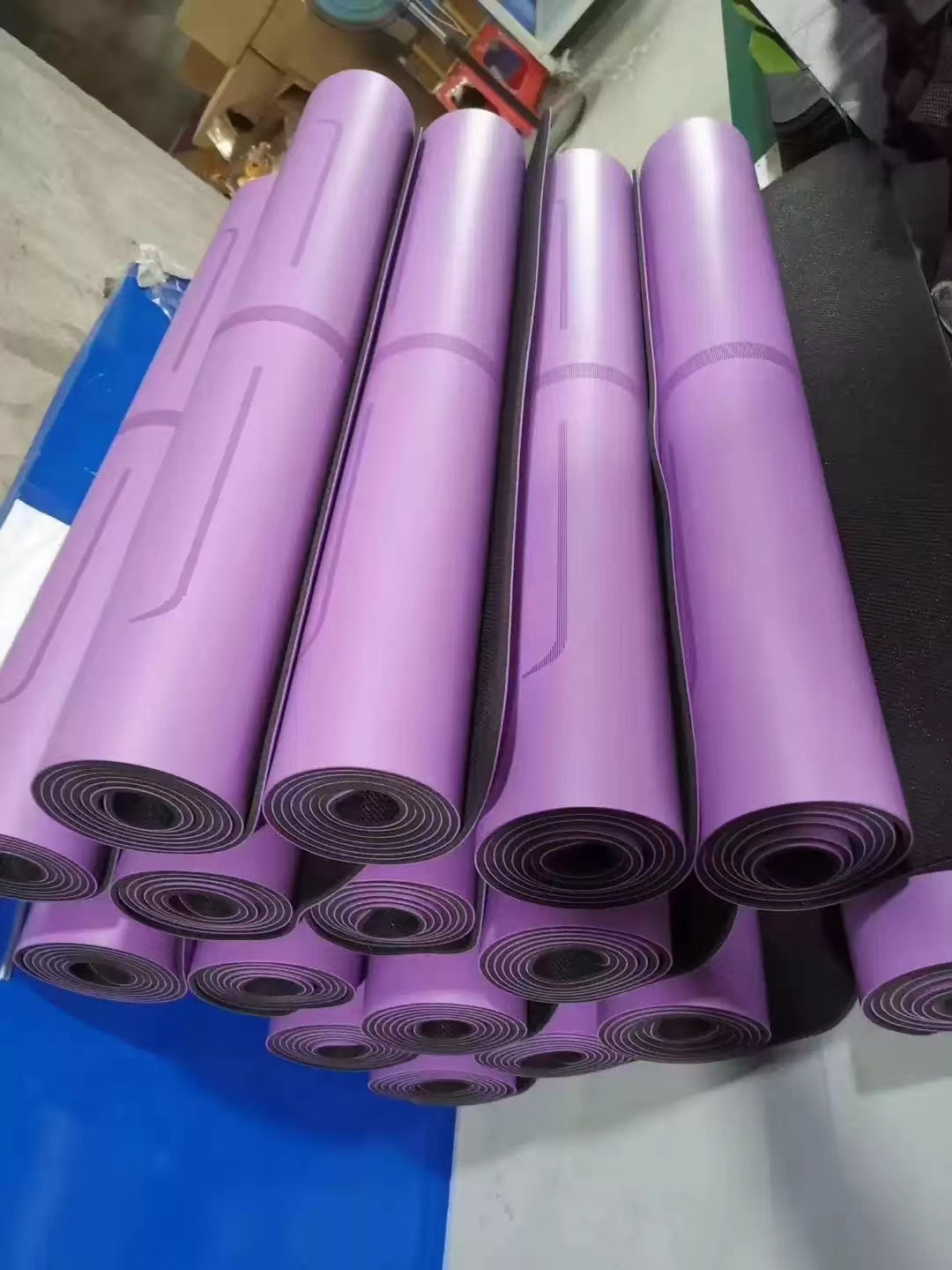 Doğal kauçuk yoga matı, PU, kaymaz, kokusuz