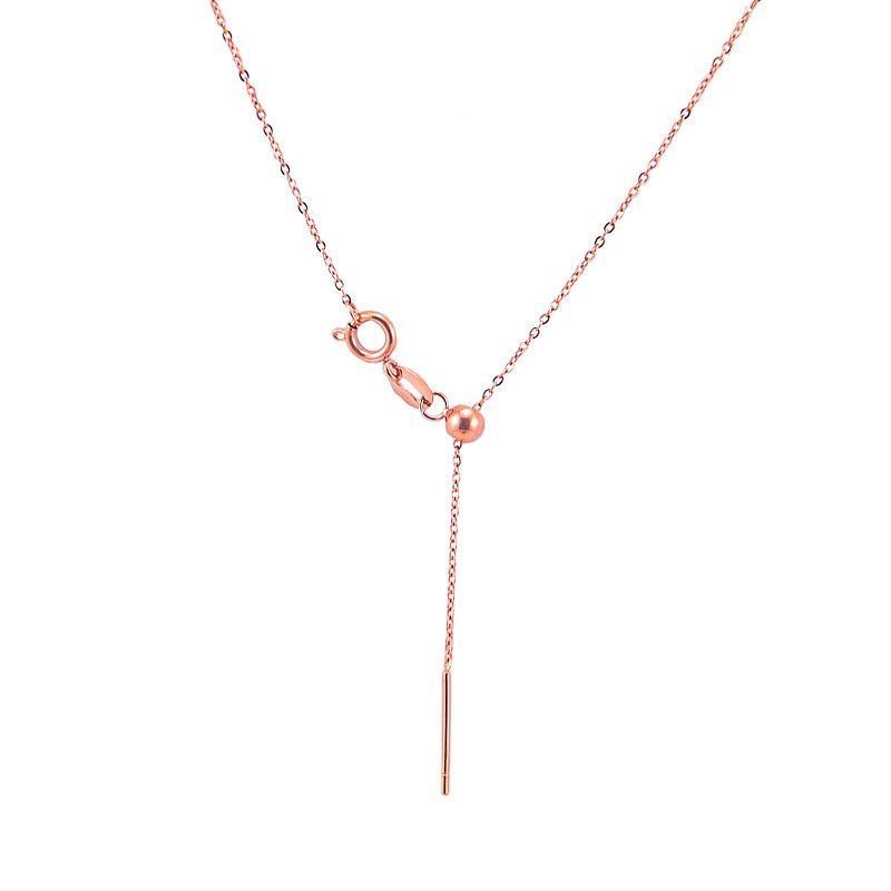 Needle-type O-chain bead necklace for women, hypoallergenic