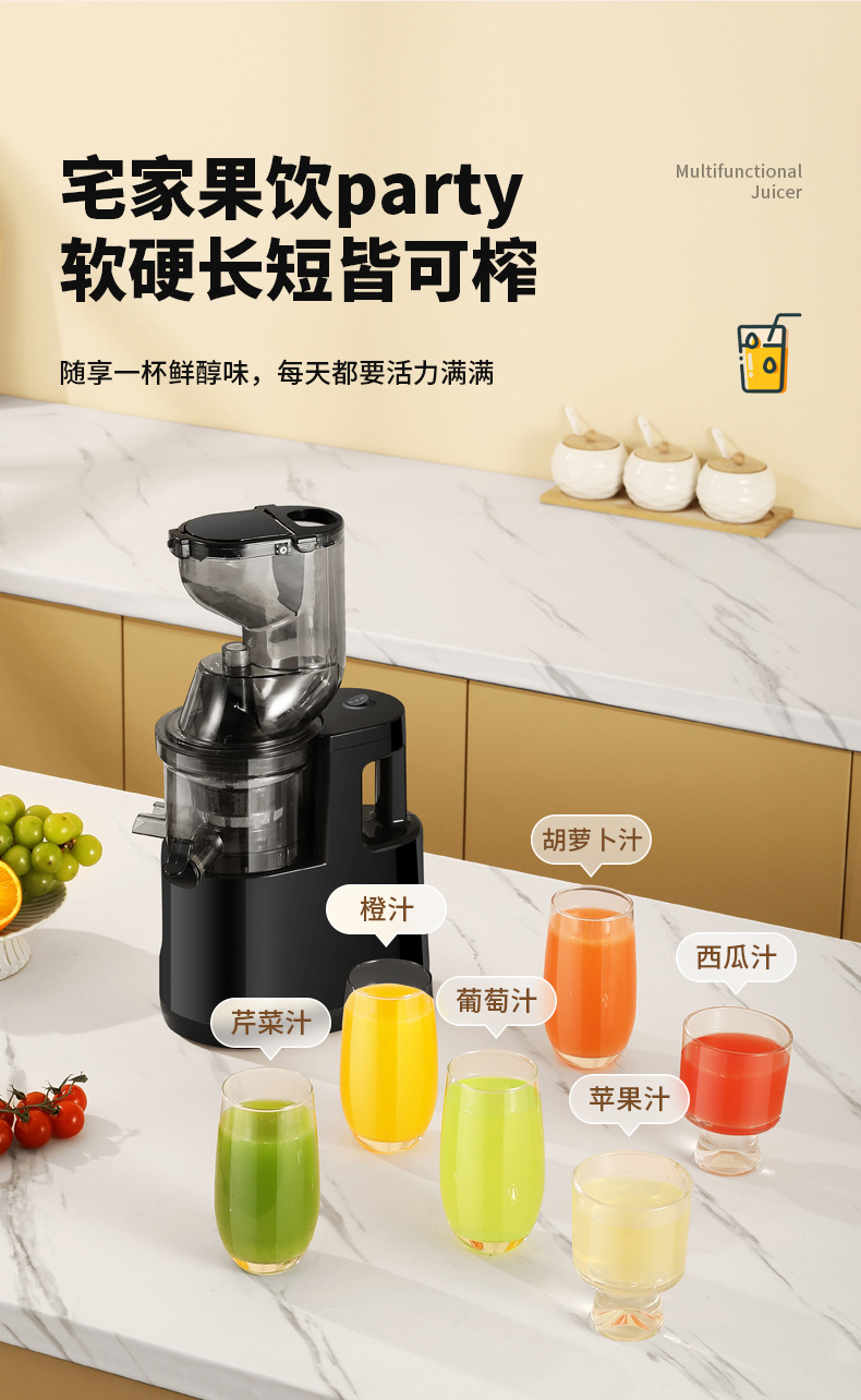 Fully automatic fruit and vegetable juicer with soy milk function