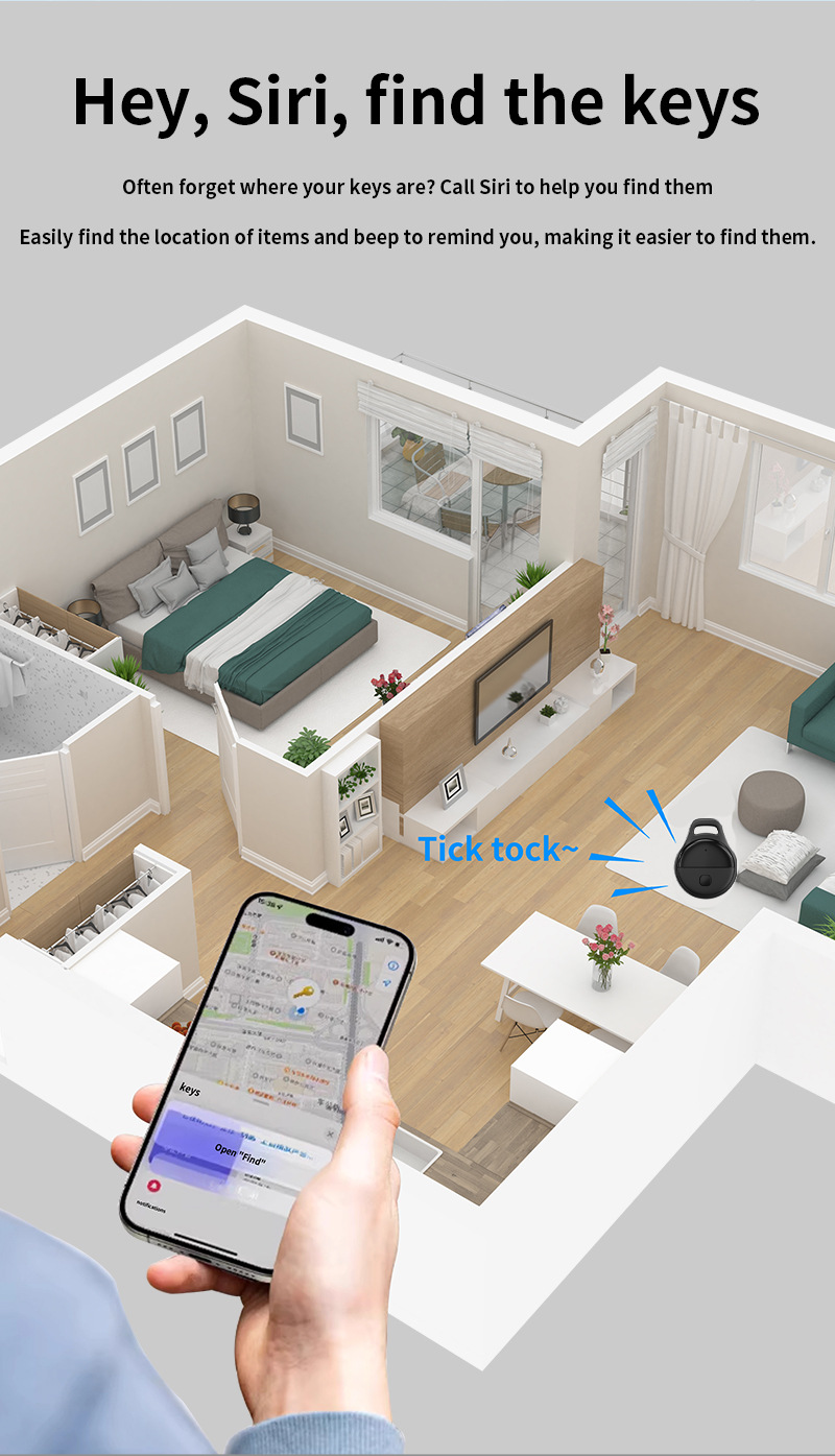 Smart GPS tracker device for keys and pets